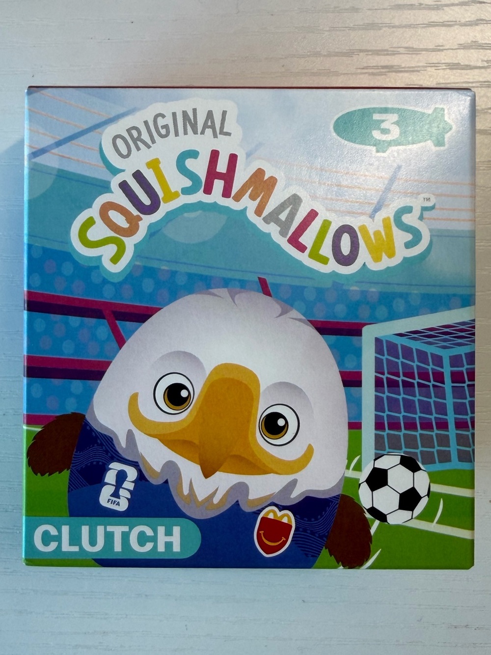 Clutch Bald Eagle Squishmallows FIFA World Cup 2026 McDonald's Happy Meal NIB